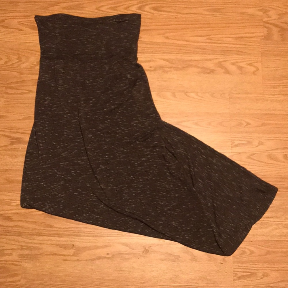 Brown and white maxi skirt